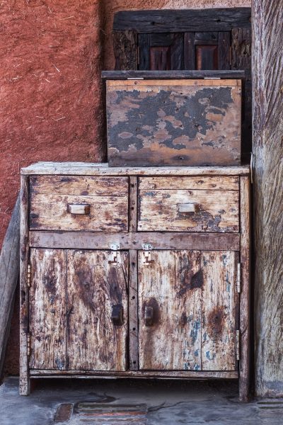 Old vintage shabby furniture, wood texture